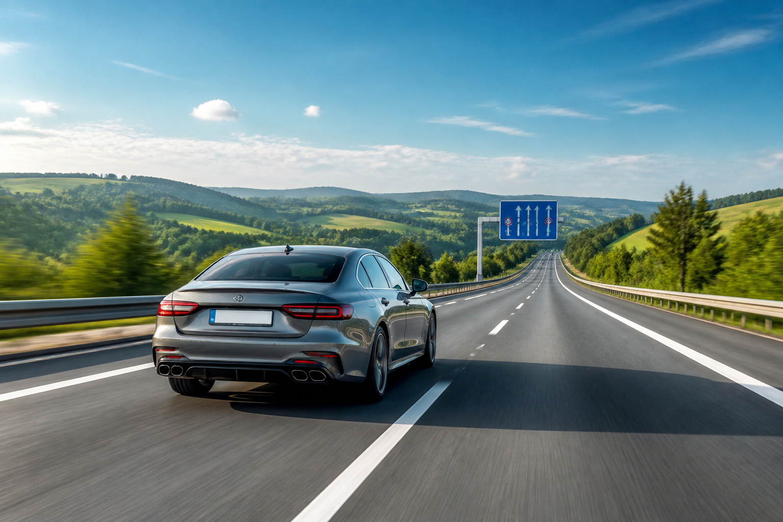 Voiture sur lautobahn allemande