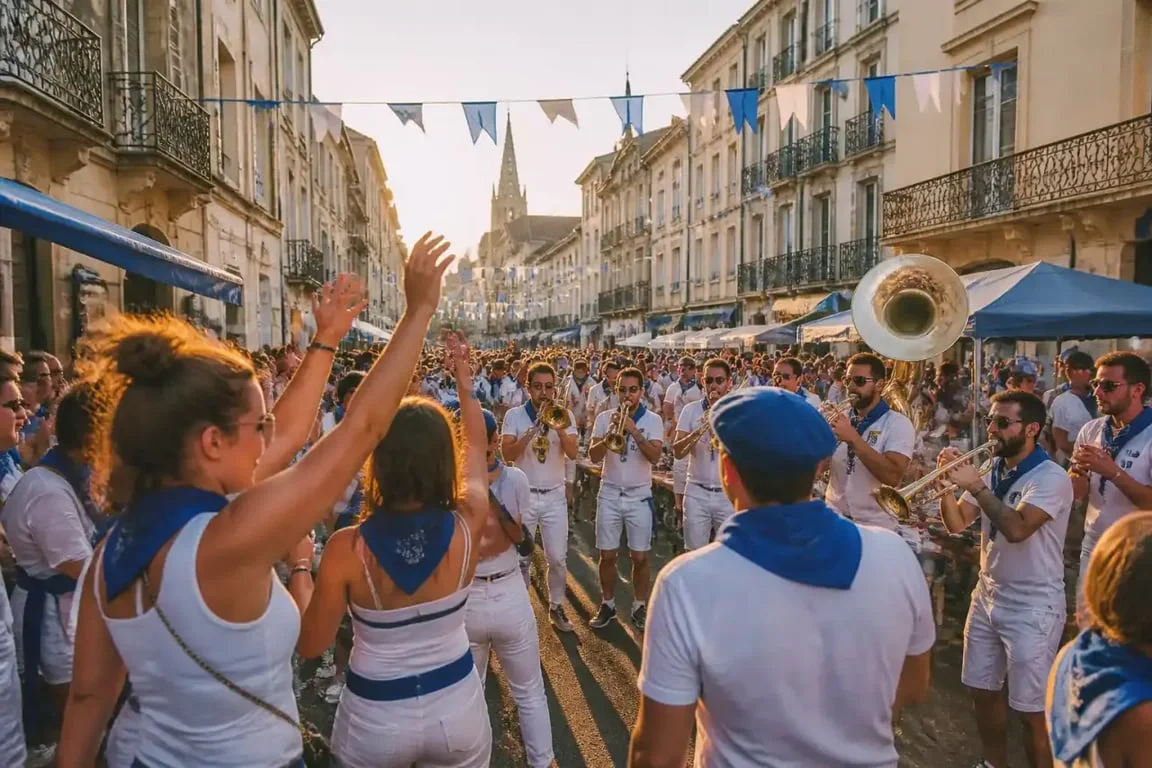 Fête de la Madeleine 2025 à Mont-de-Marsan, ambiance bleu et blanc avec bandas et bodegas